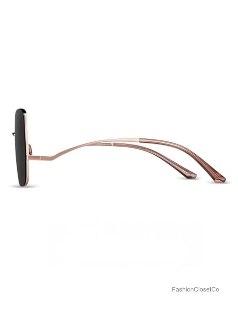 Oversized Square Polarized Sunglasses Women UV400 Nylon Lens Metal Frame